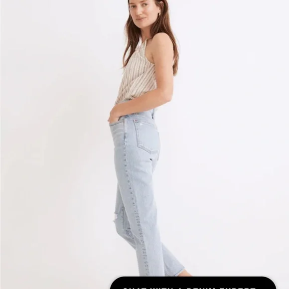 Madewell The Perfect Vintage Crop Jean in Sudbury Wash 26 - Picture 2 of 9